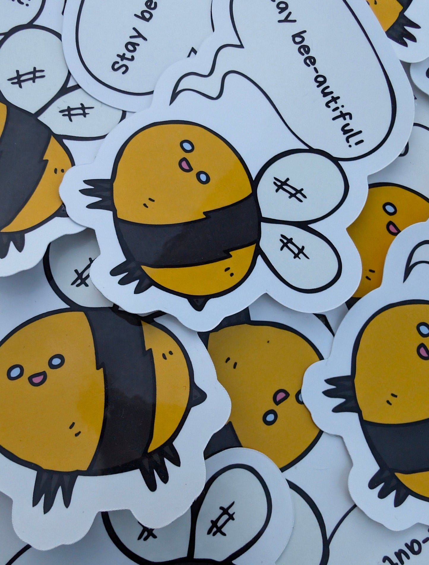 Stay Bee-autiful Sticker | Vinyl Sticker | Laptop | Suitcase | One Piece | Waterproof | Realistic Bee | Honey