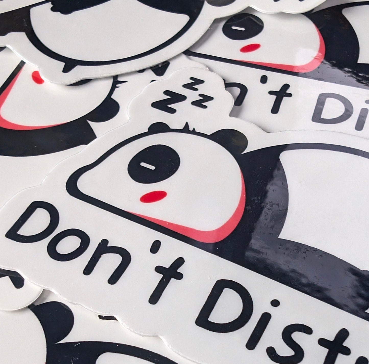 Cute Chibi Panda Sticker, Sleeping Panda Decal and Adorable Panda "Don't Disturb" | Kawaii Panda Label | Panda Lover Gift