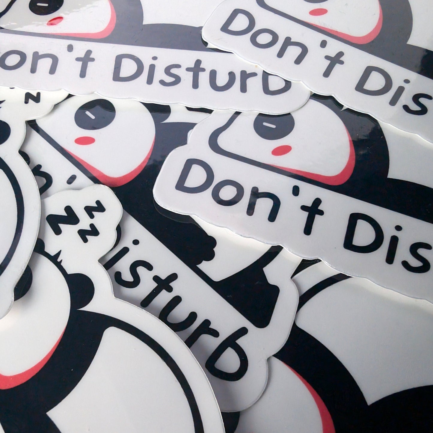 Cute Chibi Panda Sticker, Sleeping Panda Decal and Adorable Panda "Don't Disturb" | Kawaii Panda Label | Panda Lover Gift