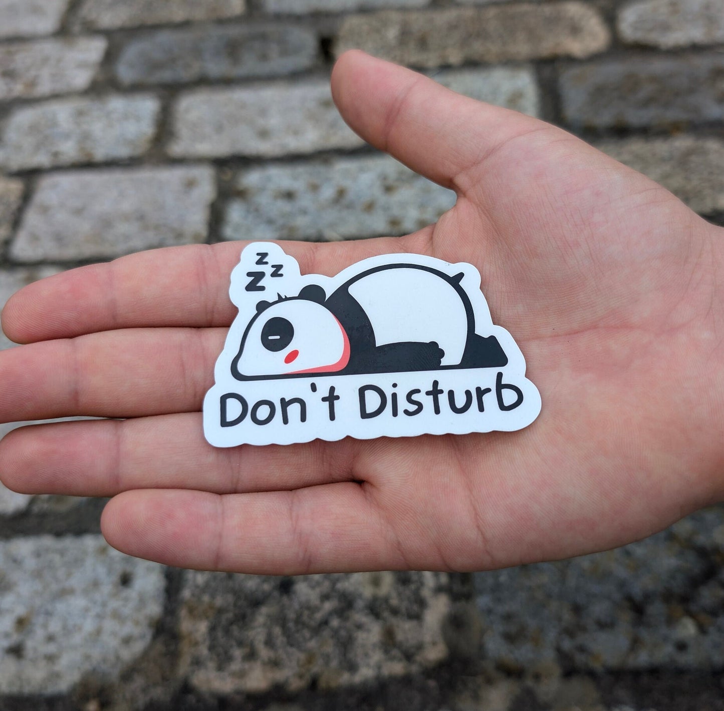 Cute Chibi Panda Sticker, Sleeping Panda Decal and Adorable Panda "Don't Disturb" | Kawaii Panda Label | Panda Lover Gift