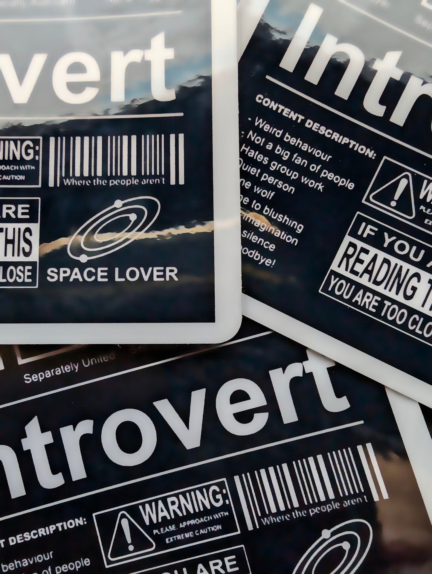 Introvert Lable | Anxiety | Social Anxiety | Vinyl Sticker | Laptop Decal | Mental Health | Autism Sticker | Introvert