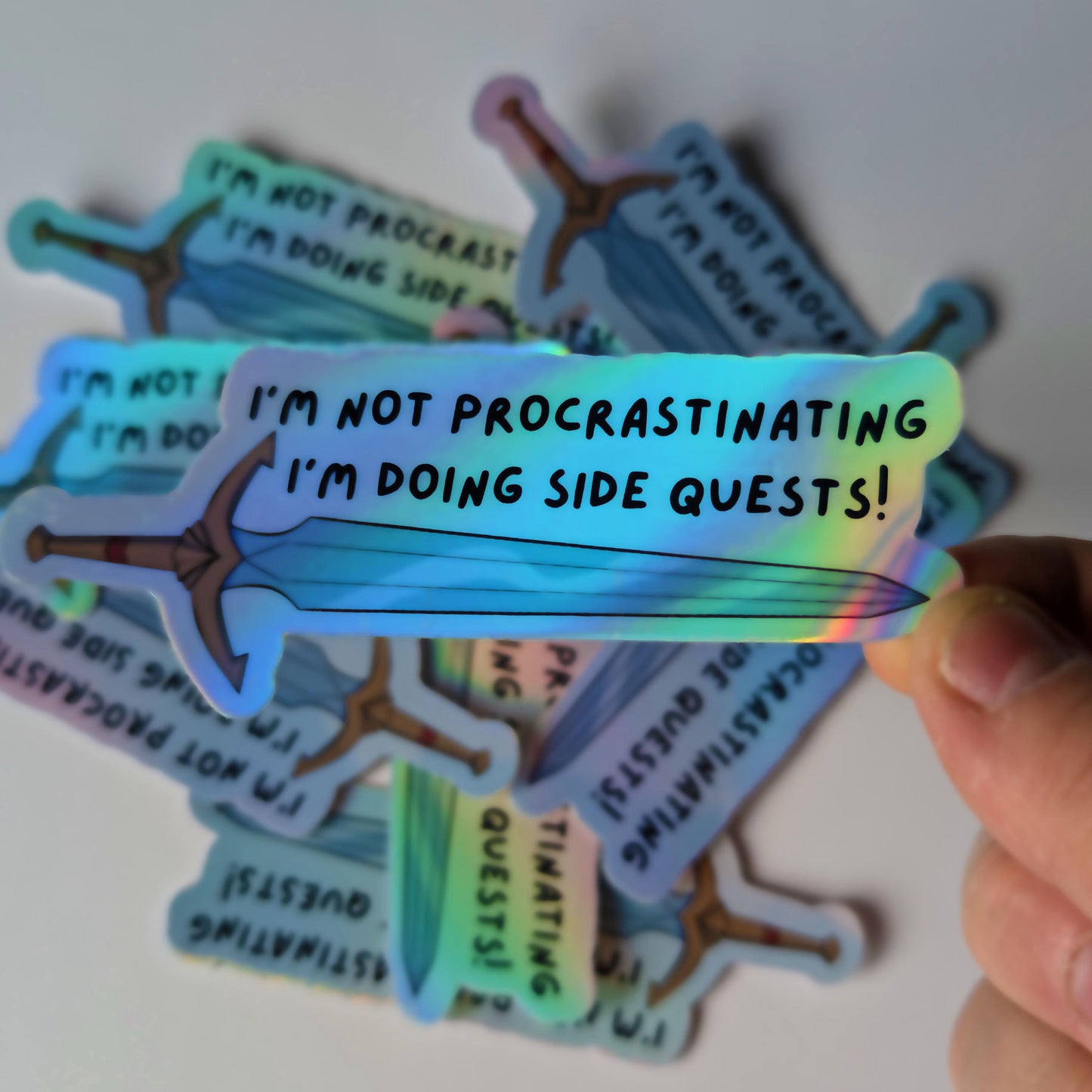 I'm Not Procrastinating—I'm Doing Side Quests! | Gaming Sticker | ADHD Sticker | Autism Sticker | Laptop Decal | Gaming sticker, DND sticker