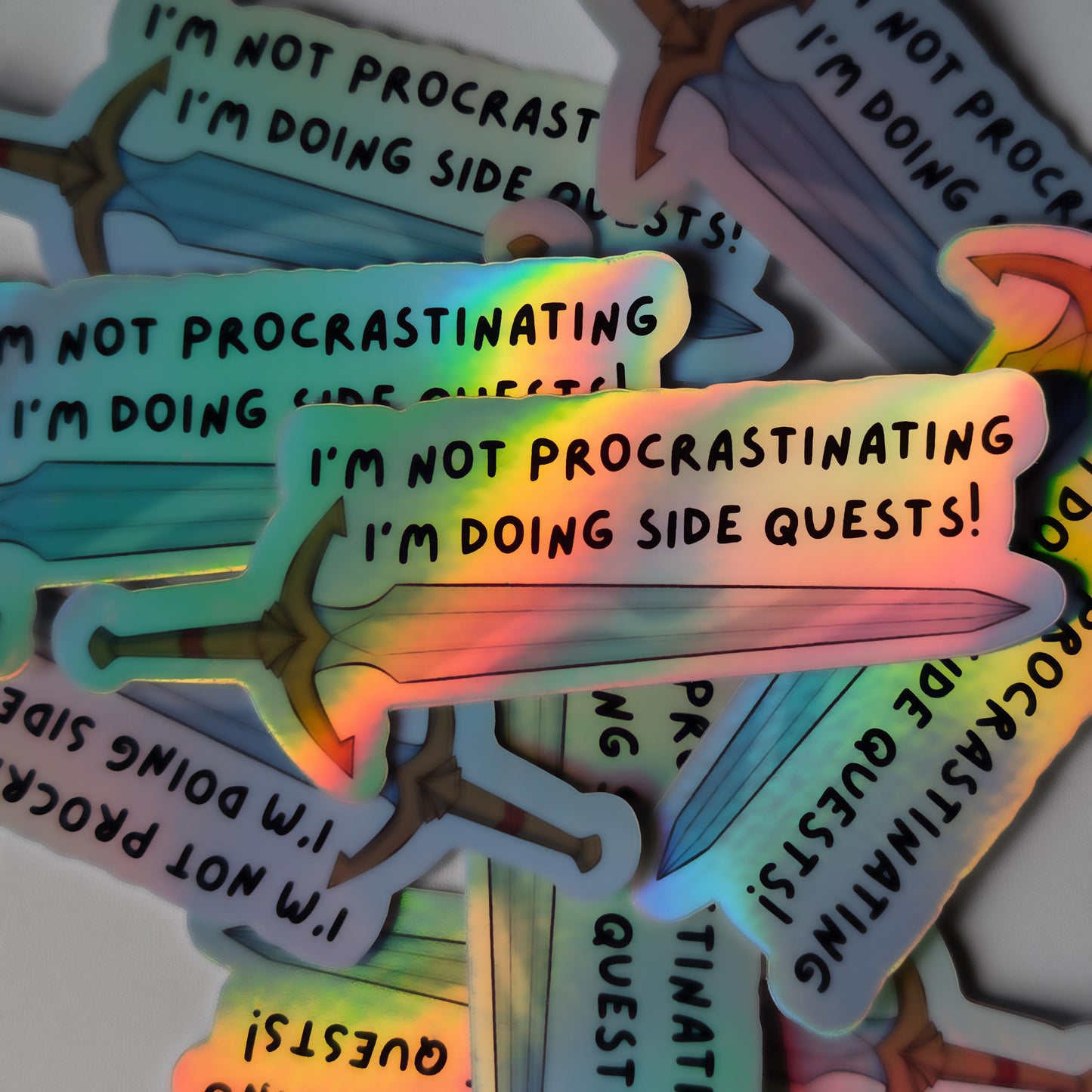 I'm Not Procrastinating—I'm Doing Side Quests! | Gaming Sticker | ADHD Sticker | Autism Sticker | Laptop Decal | Gaming sticker, DND sticker