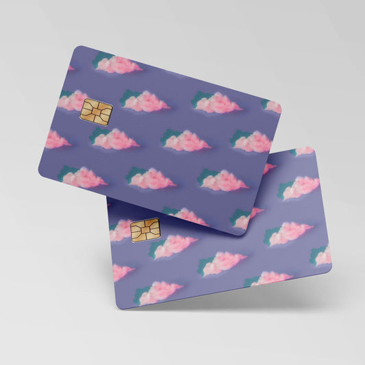 Vaporwave Clouds Credit Card Skin, Sticker | 90s 80s Retro Anime Slap | Vaporwave Cloud | Cute Cloud Sticker