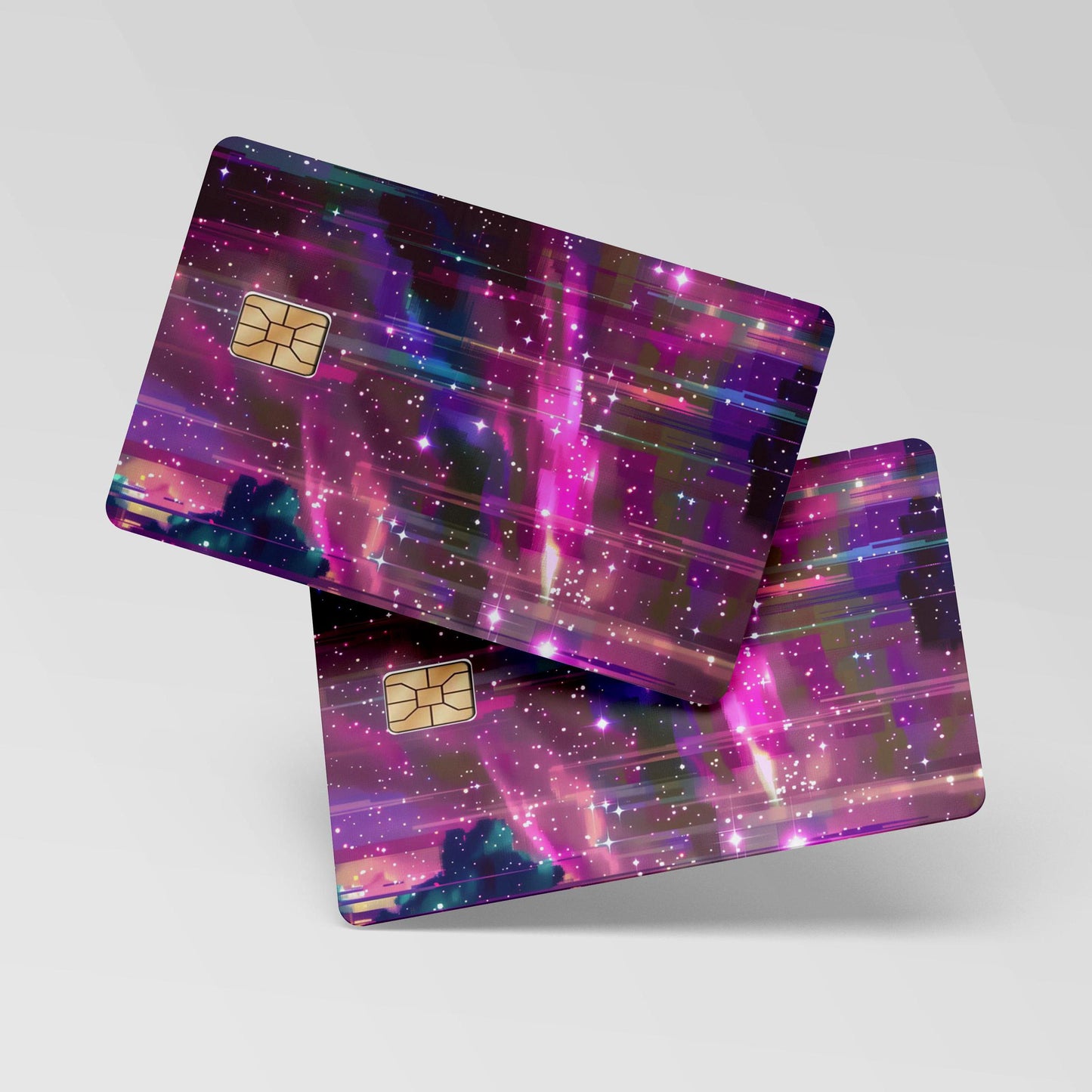 Vaporwave Galaxy Space Credit Card Skin | 90s 80s Retro Anime Slap | Vaporwave Cloud | Cute Cloud Sticker, Holograpic card skin,