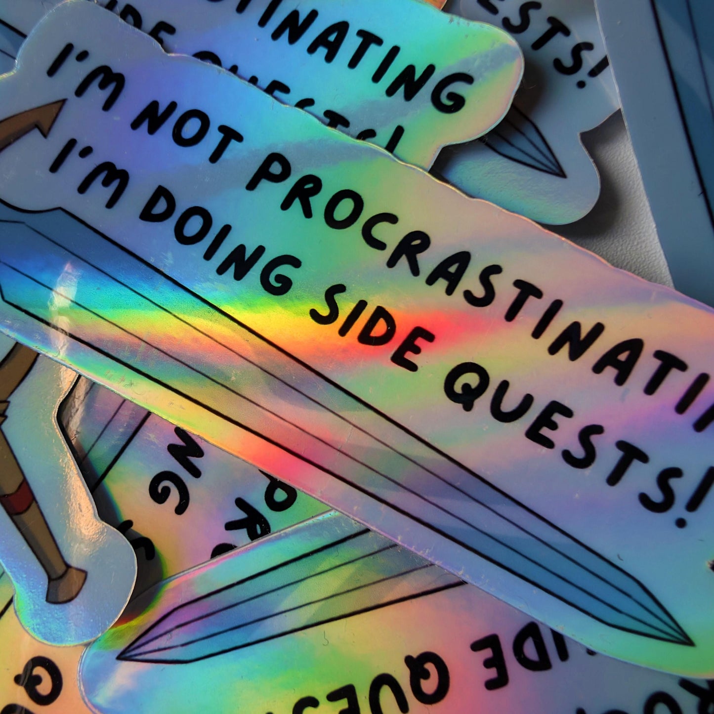 I'm Not Procrastinating—I'm Doing Side Quests! | Gaming Sticker | ADHD Sticker | Autism Sticker | Laptop Decal | Gaming sticker, DND sticker