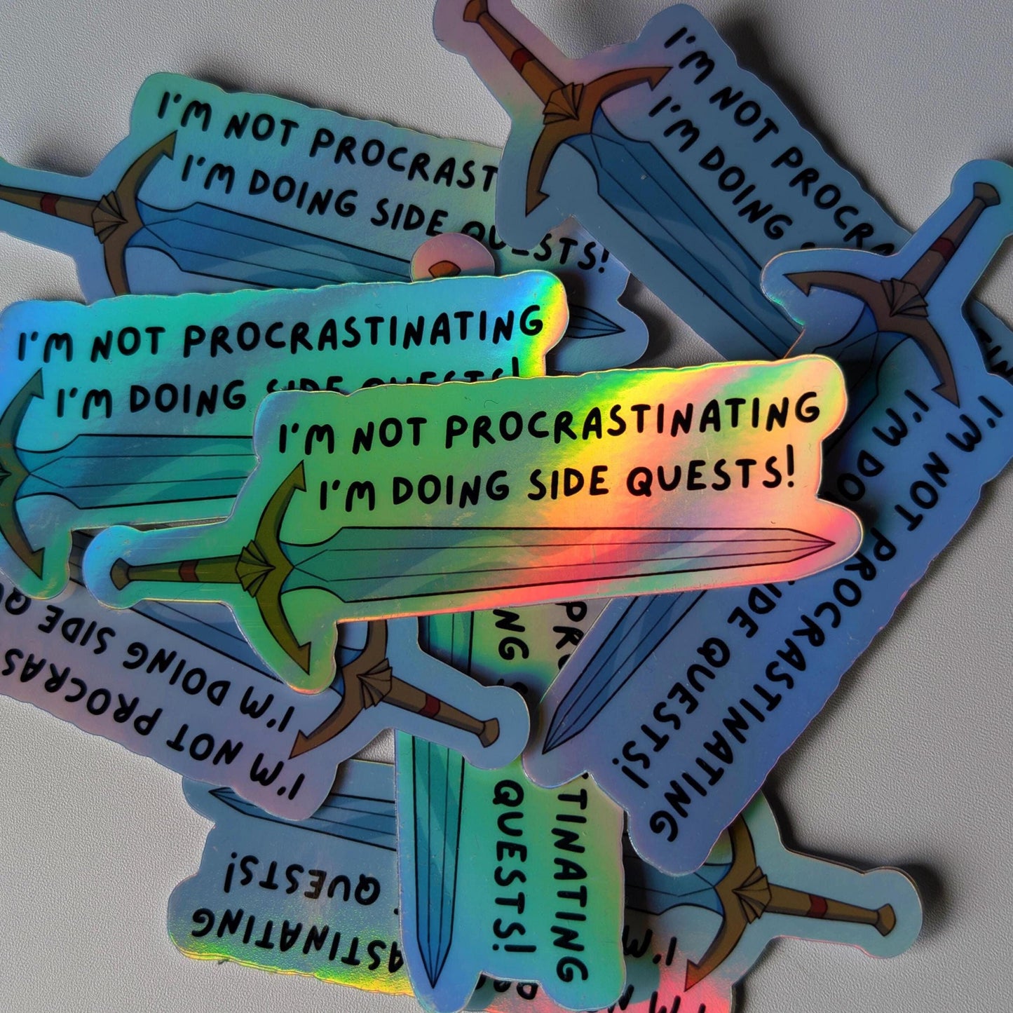 I'm Not Procrastinating—I'm Doing Side Quests! | Gaming Sticker | ADHD Sticker | Autism Sticker | Laptop Decal | Gaming sticker, DND sticker