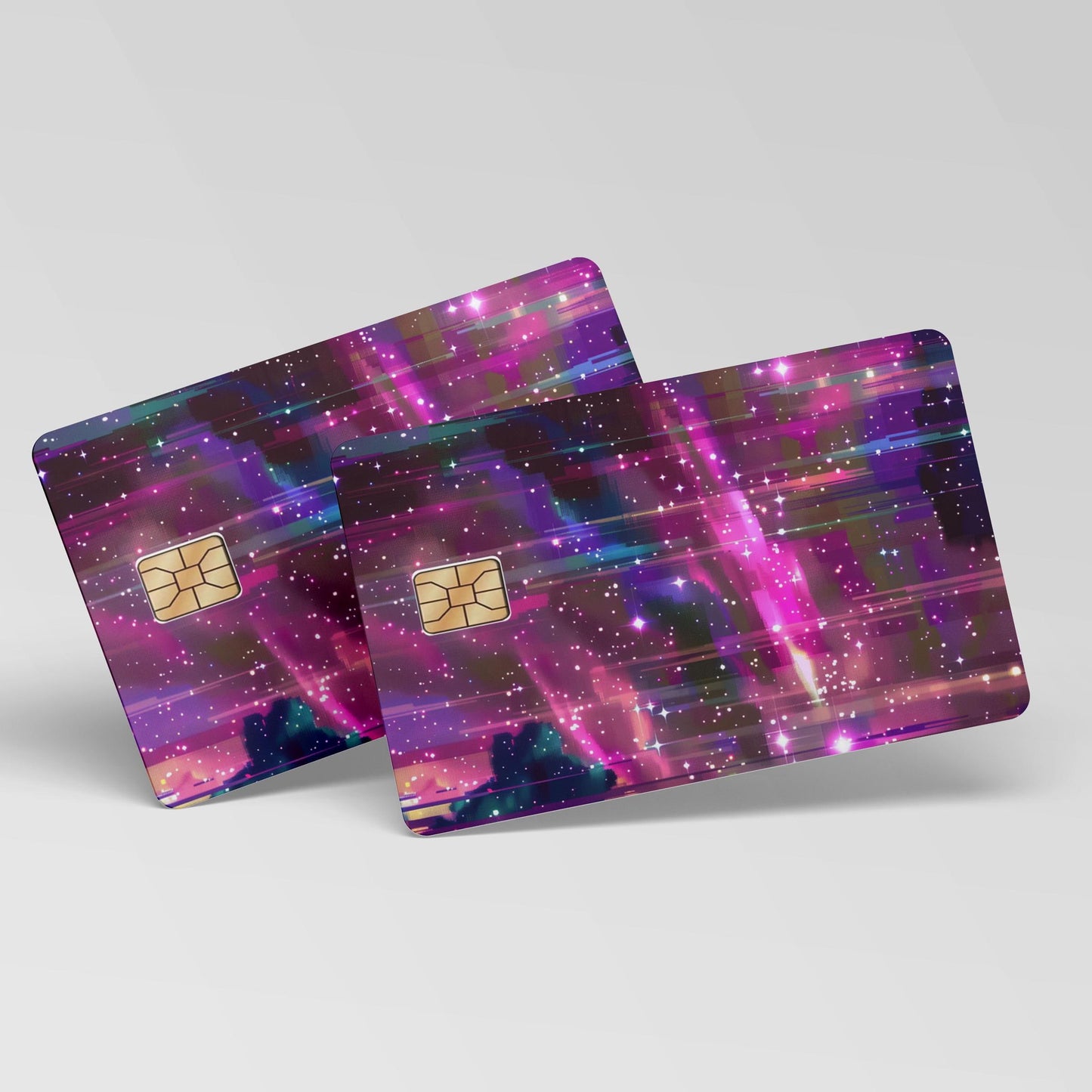 Vaporwave Galaxy Space Credit Card Skin | 90s 80s Retro Anime Slap | Vaporwave Cloud | Cute Cloud Sticker, Holograpic card skin,