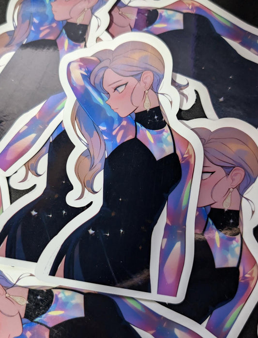 Super Retro Sticker | Big sticker | Vintage Style | High-Quality Vinyl | Waterproof | 90s 80s Retro Anime Slap | Vaporwave Girl