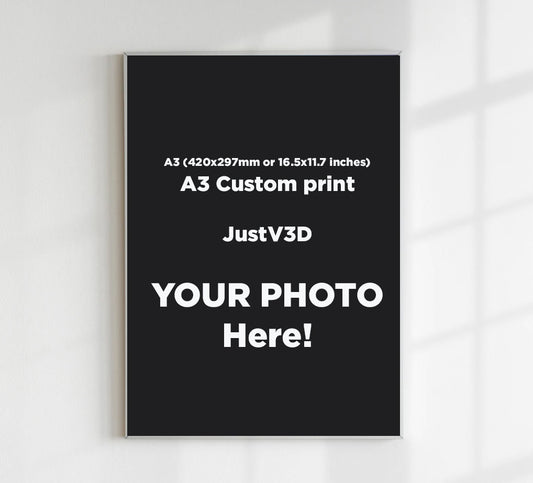 A3 (420x297mm or 16.5x11.7 inches), 240gsm Custom Poster