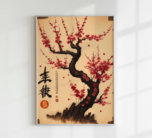 Japanese Tree Print, Vintage Wall Art, Japanese Poster, Matsumoto Hoji Wall Art Decor, Modern Art, Animal Print, Wabi Sabi, Interior